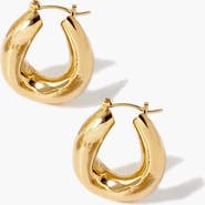 YOJ Falin Maxi Hoop Earrings In Gold