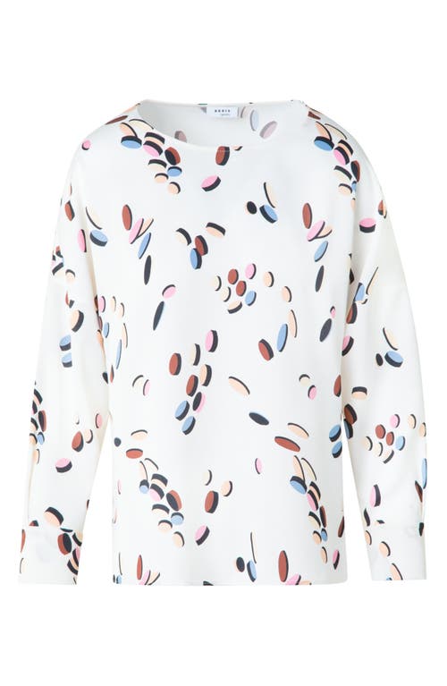 Akris Punto Dropping Dots Satin Top In Gray