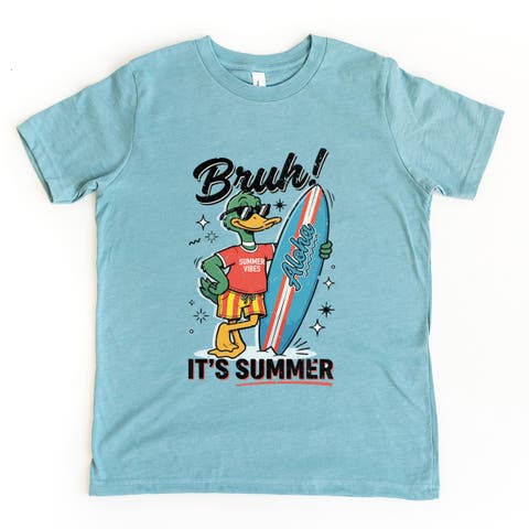 Bruh! It's Summer Duck Short Sleeve T-Shirt (Little Kid & Big Kid)