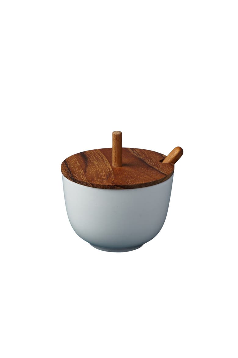 Amelia Pinch Pot Cellar & Spoon, Main, color, Brown