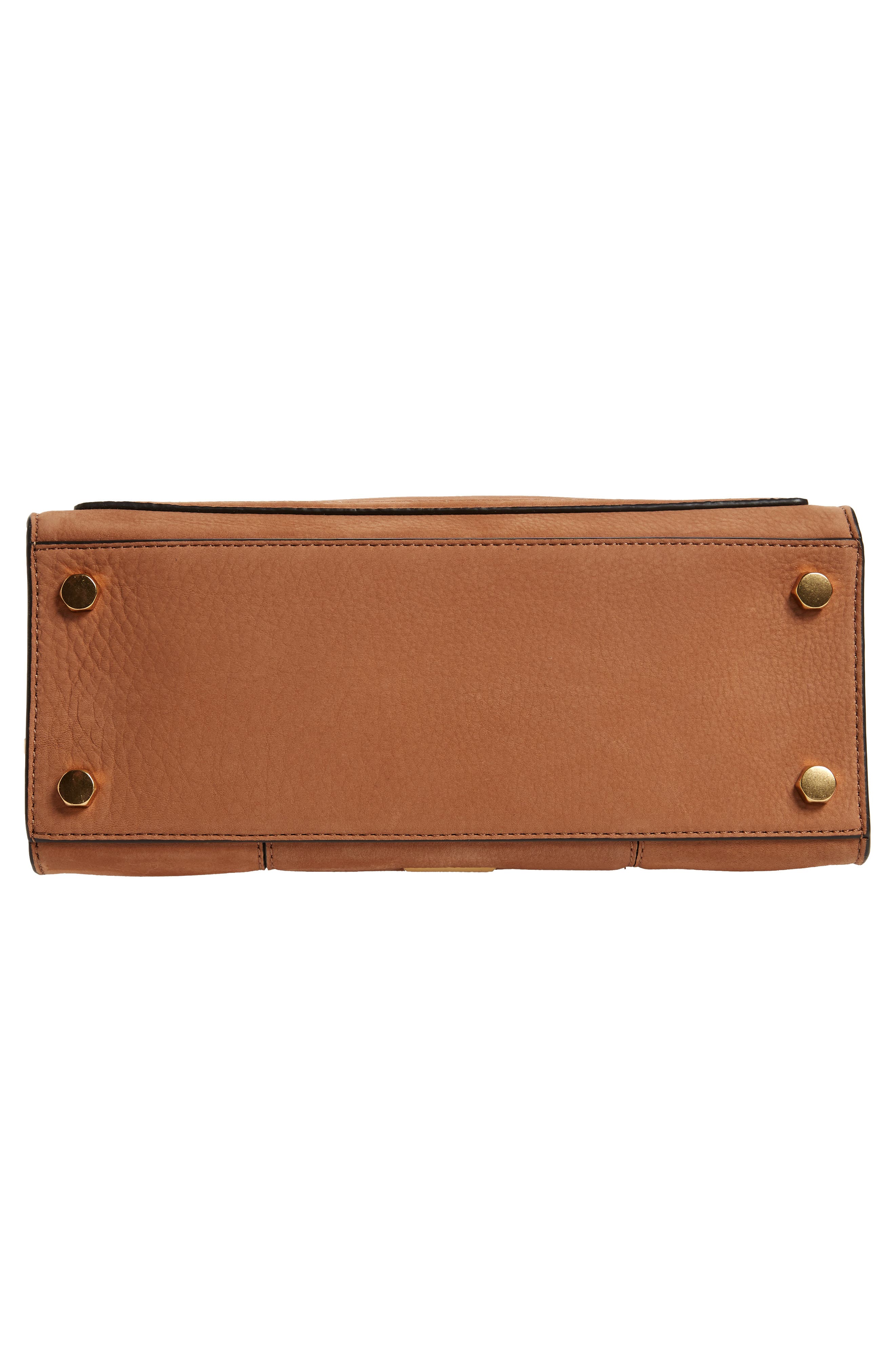Medium Bree Leather Satchel, Alternate, color, ALMOND