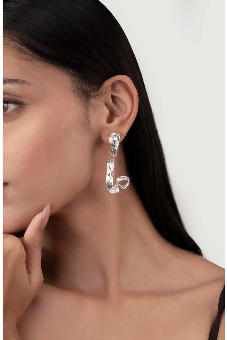 Naisa Drop Earrings, Alternate, color, SILVER