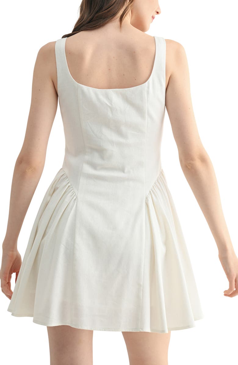 All in Favor Fit & Flare Minidress, Alternate, color, White