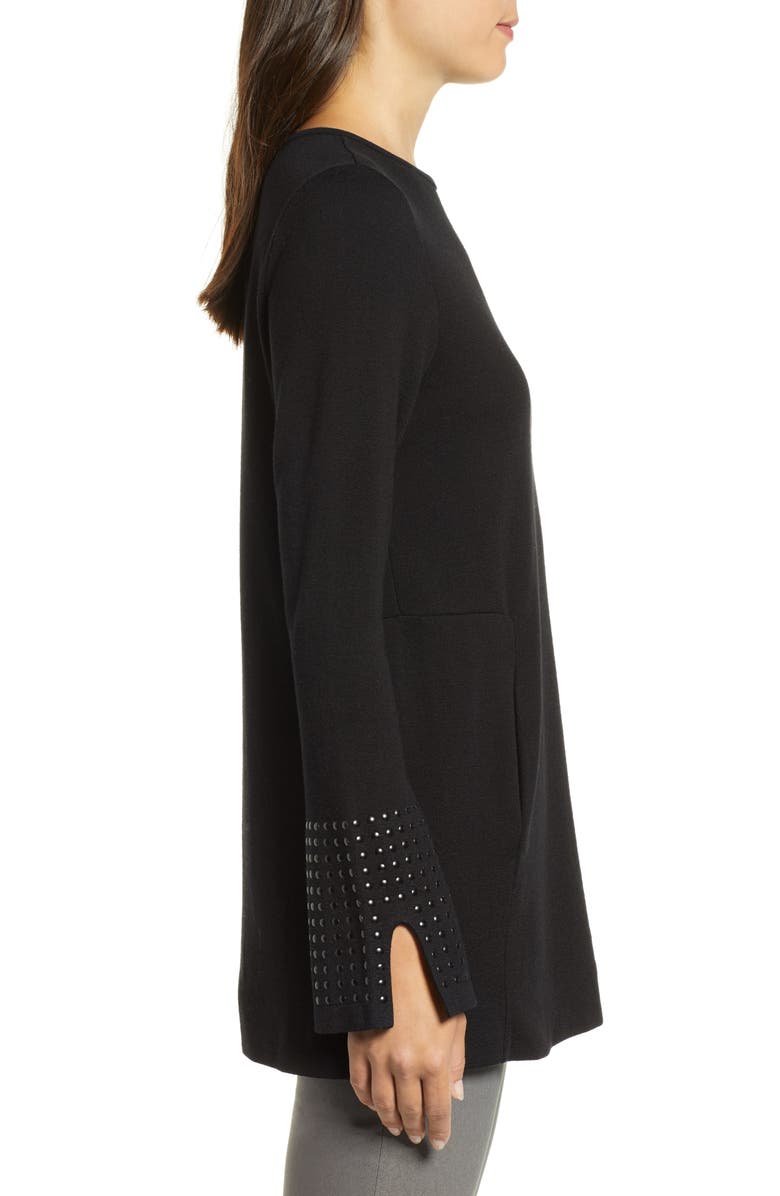 NIC+ZOE Studded Cuff Top, Alternate, color,