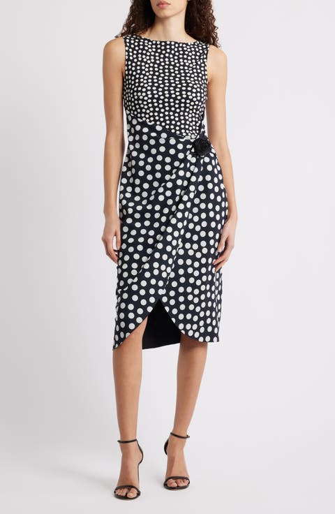 Gekan Polka Dot Sheath Dress