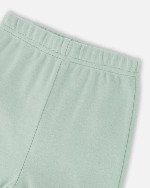 Deux Par Deux Organic Cotton Evolutive Pant And Long Sleeve Top Set In Green