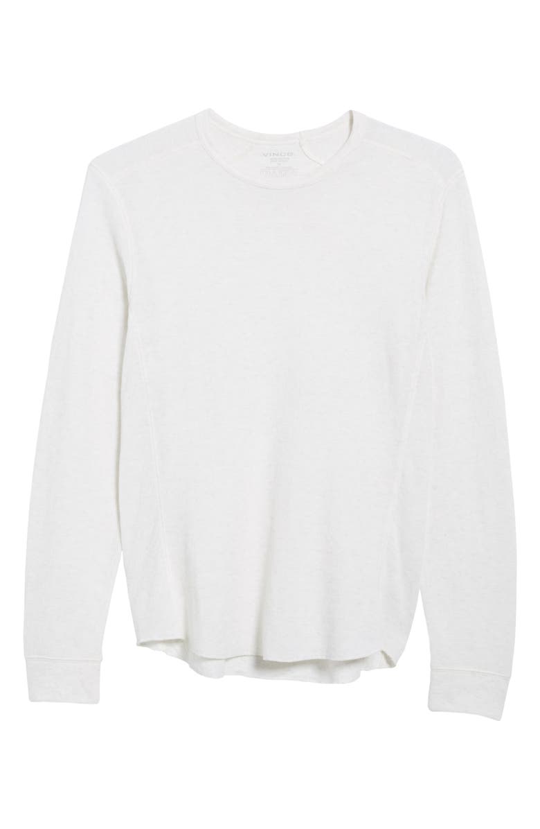 Vince Double Knit Slim Fit Long Sleeve T-Shirt, Alternate, color, H Optic White