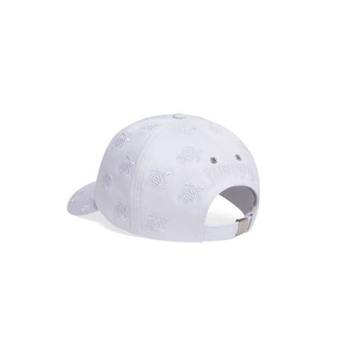 Vilebrequin Solid Turtle Embroidered Terry Cap In Blanc