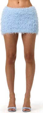 Naked Wardrobe Furry Knit Miniskirt