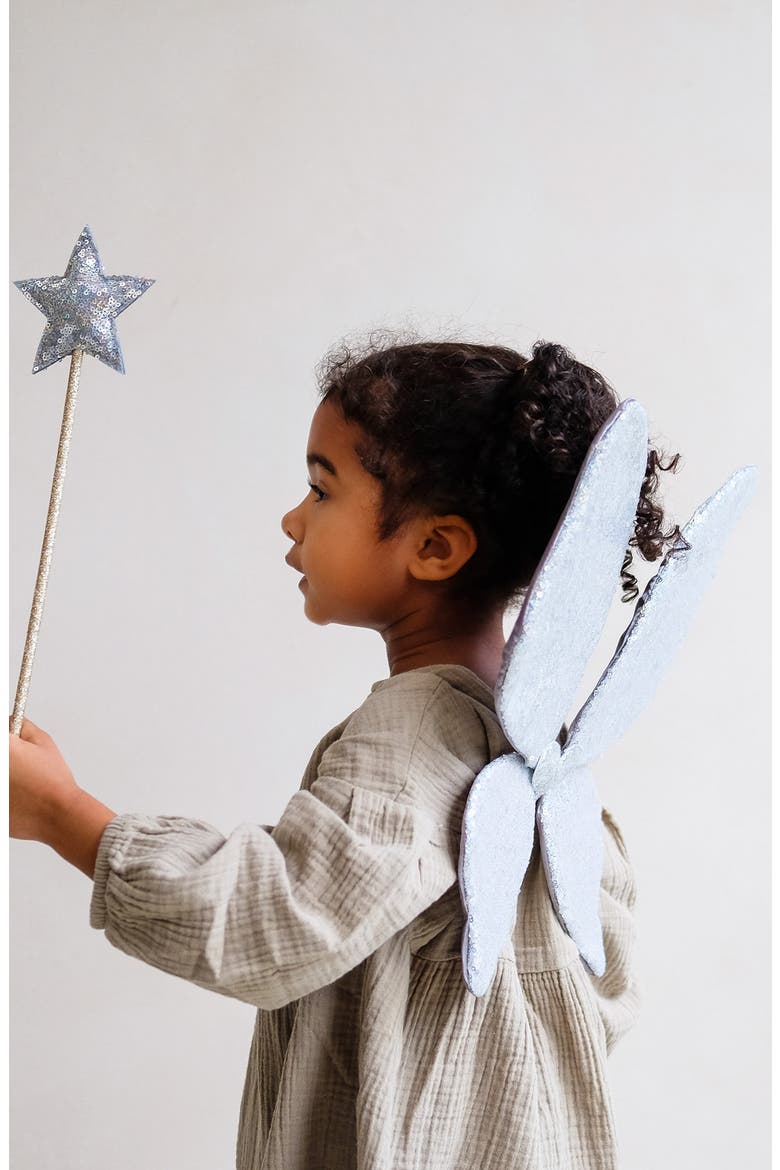 Kids' Sparkle Seqin Wings, Alternate, color, SILVER