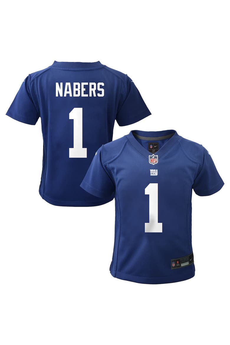 Toddler Nike Malik Nabers Royal New York Giants Game Jersey, Alternate, color, Royal