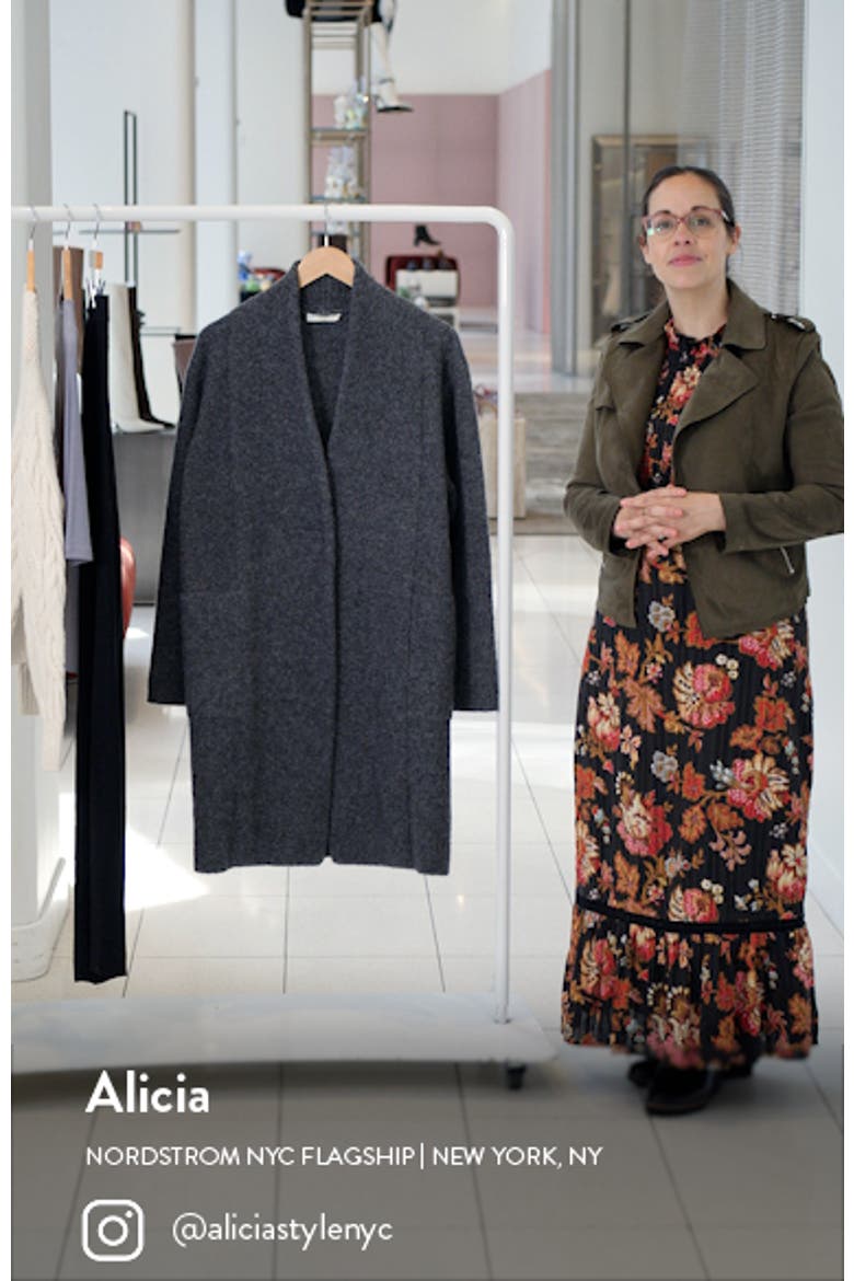 Bouclé Wool Blend Cardigan Coat video