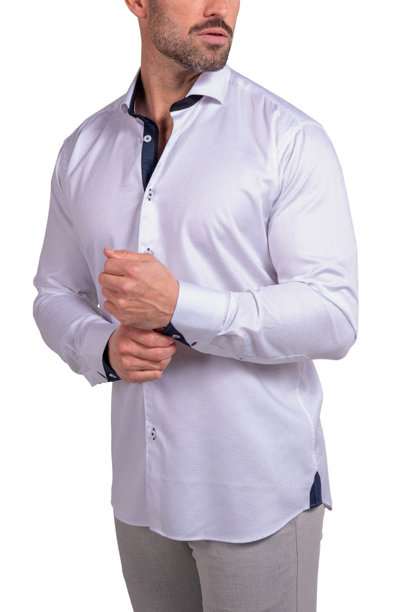 Maceoo Einstein Ascension Contemporary Fit Button-Up Shirt, Alternate, color, White