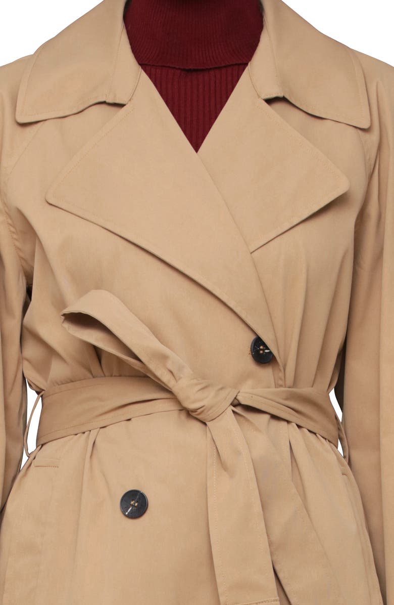 Avec Les Filles Oversize Lightweight Trench Coat, Alternate, color, Camel