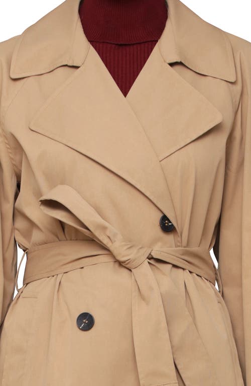Avec Les Filles Oversize Lightweight Trench Coat In Brown