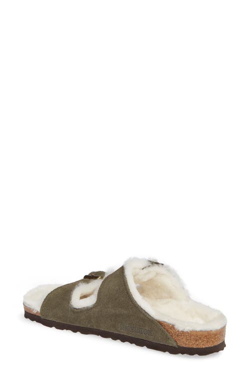 Birkenstock Arizona Genuine Shearling Lined Slide Sandal