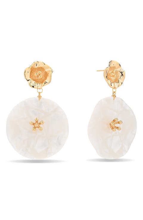 Elysia Flower Dangle Earrings