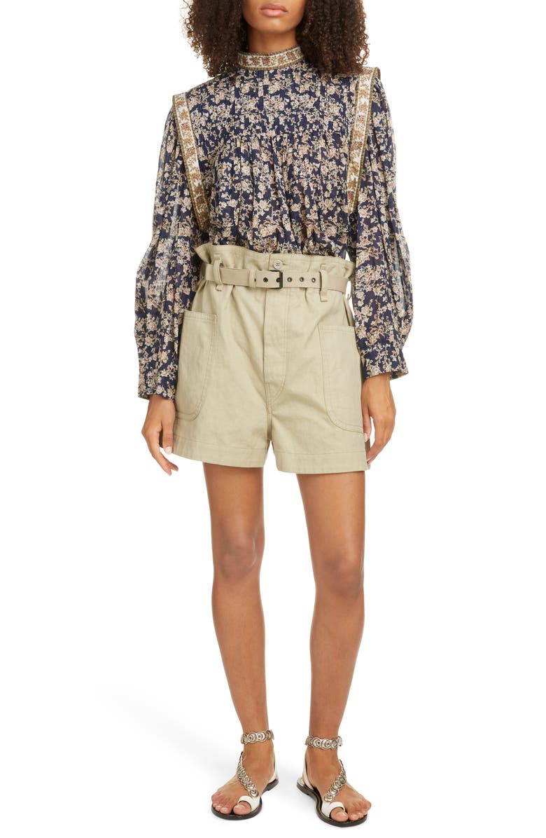 Isabel Marant Étoile Vega Pleated Shirt, Alternate, color, 