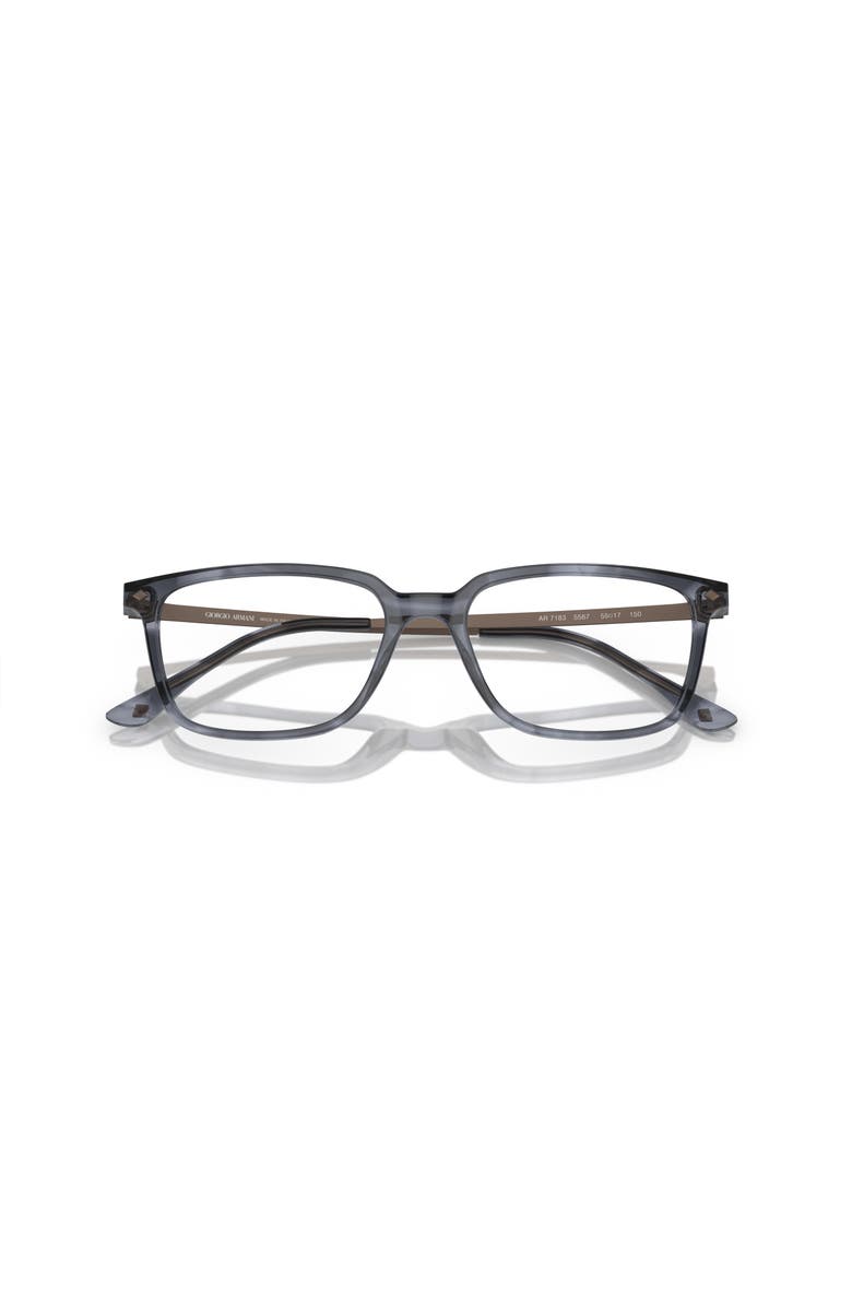 Giorgio Armani 55mm Rectangle optical glasses, Alternate, color, Blue