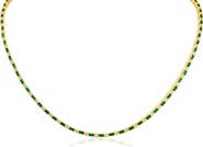 CZ by Kenneth Jay Lane Round & Baguette Cut Tennis Necklace