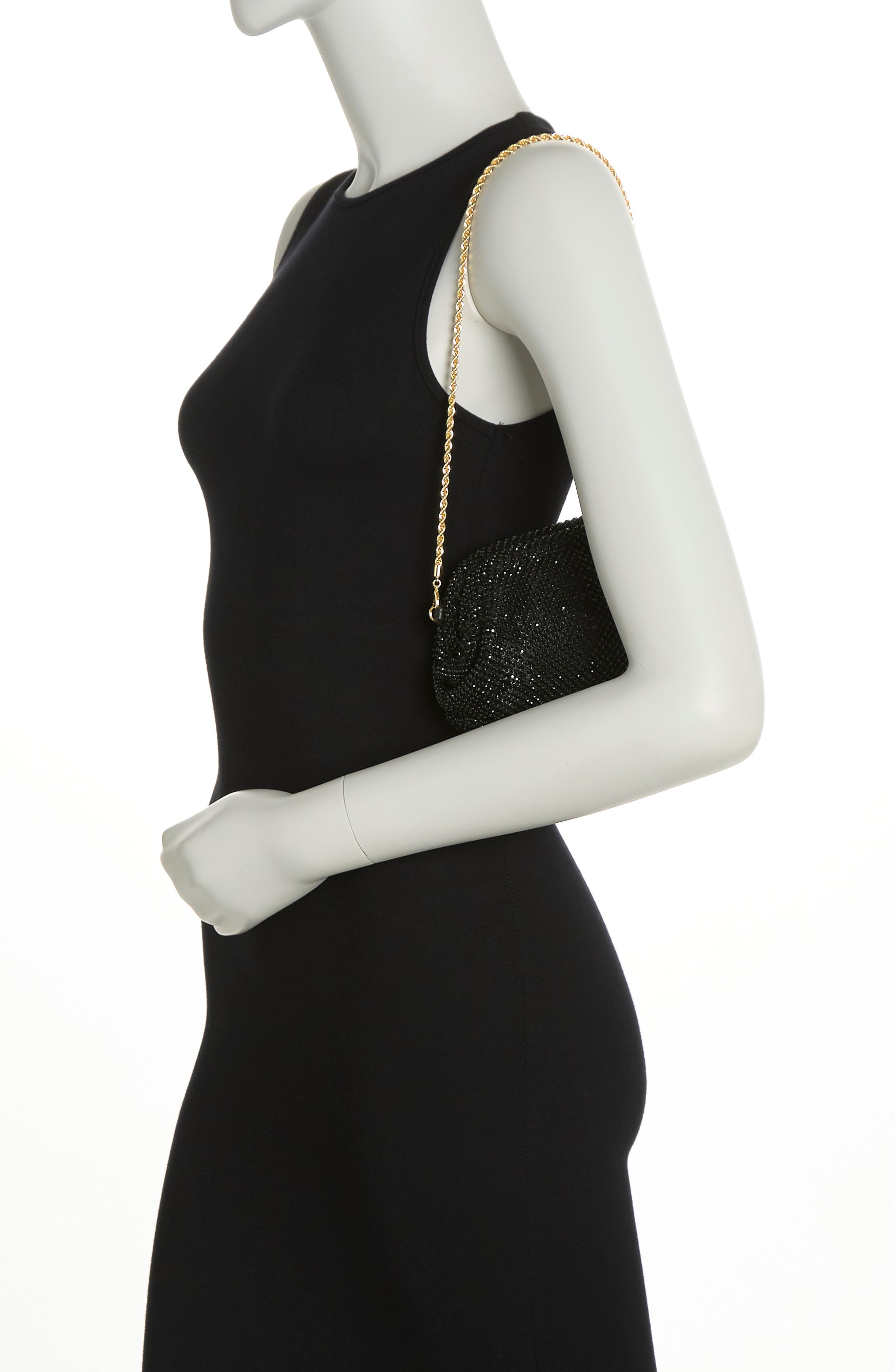 Loeffler Randall Doris Diamante Mini Pouch, Alternate, color, 