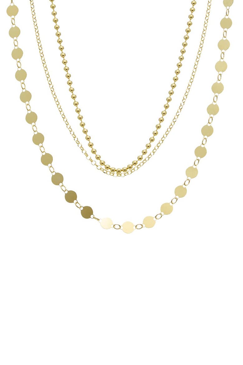 Multi Strand Layered Necklace, Alternate, color, YELLOW