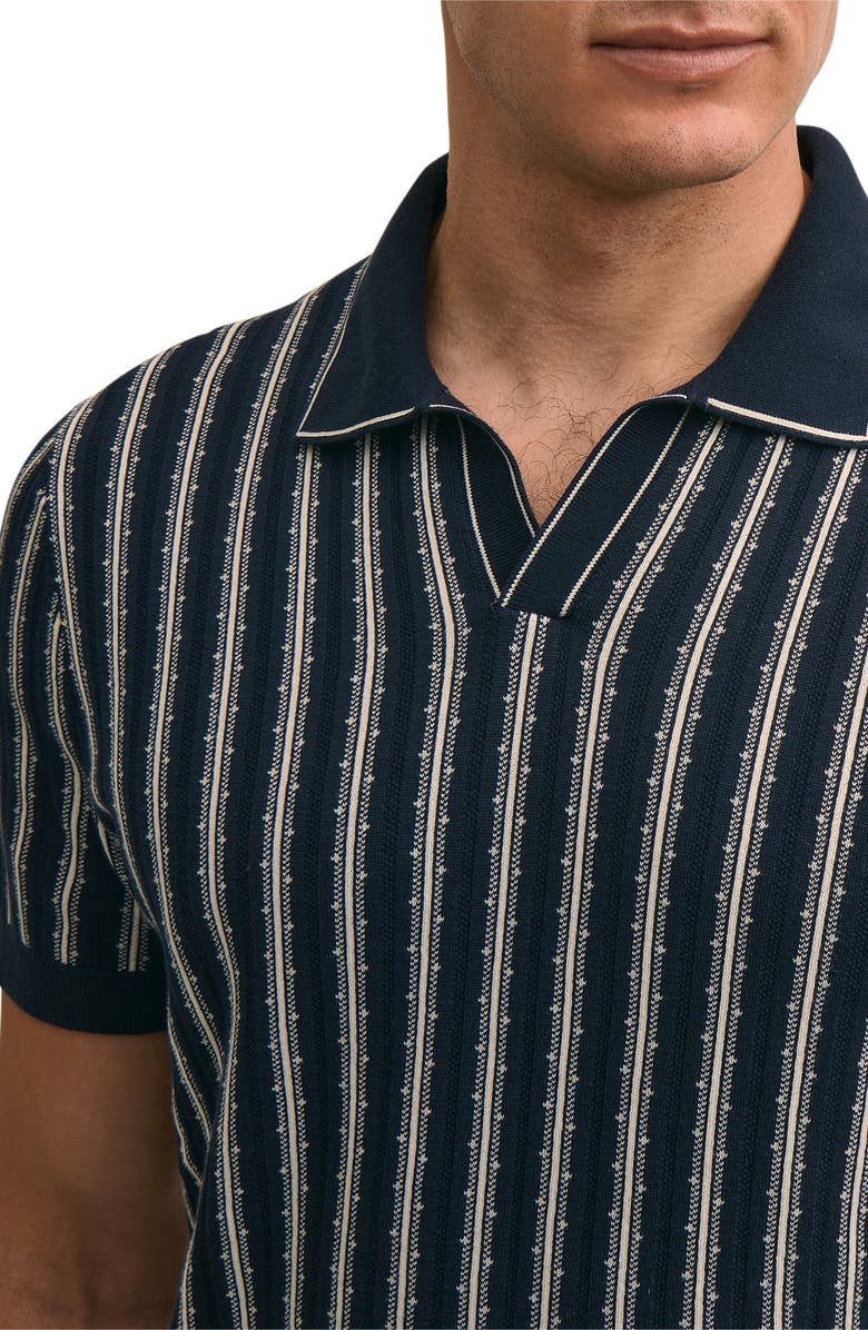 Brooks Brothers Vertical Mini Stripe Johny Collar Polo, Alternate, color, Vertical Stripe Navy