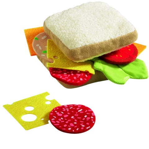 Soft Sandwich Play Food Set - 12-Piece Pretend Lunch Kit for Kids - Toy Kitchen Accessories for Imaginative Cooking & Role-Play for 3 Years & Up