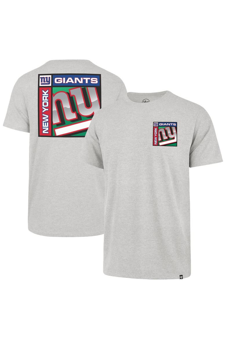 Men's '47  Gray New York Giants Chrome Plate Franklin T-Shirt, Main, color, Gray