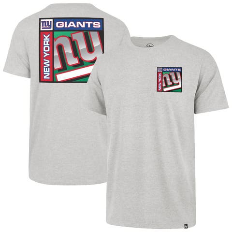 Men's '47  Gray New York Giants Chrome Plate Franklin T-Shirt