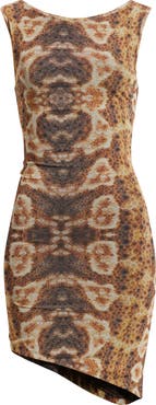 Feners Caracola Asymmetric Body-Con Minidress