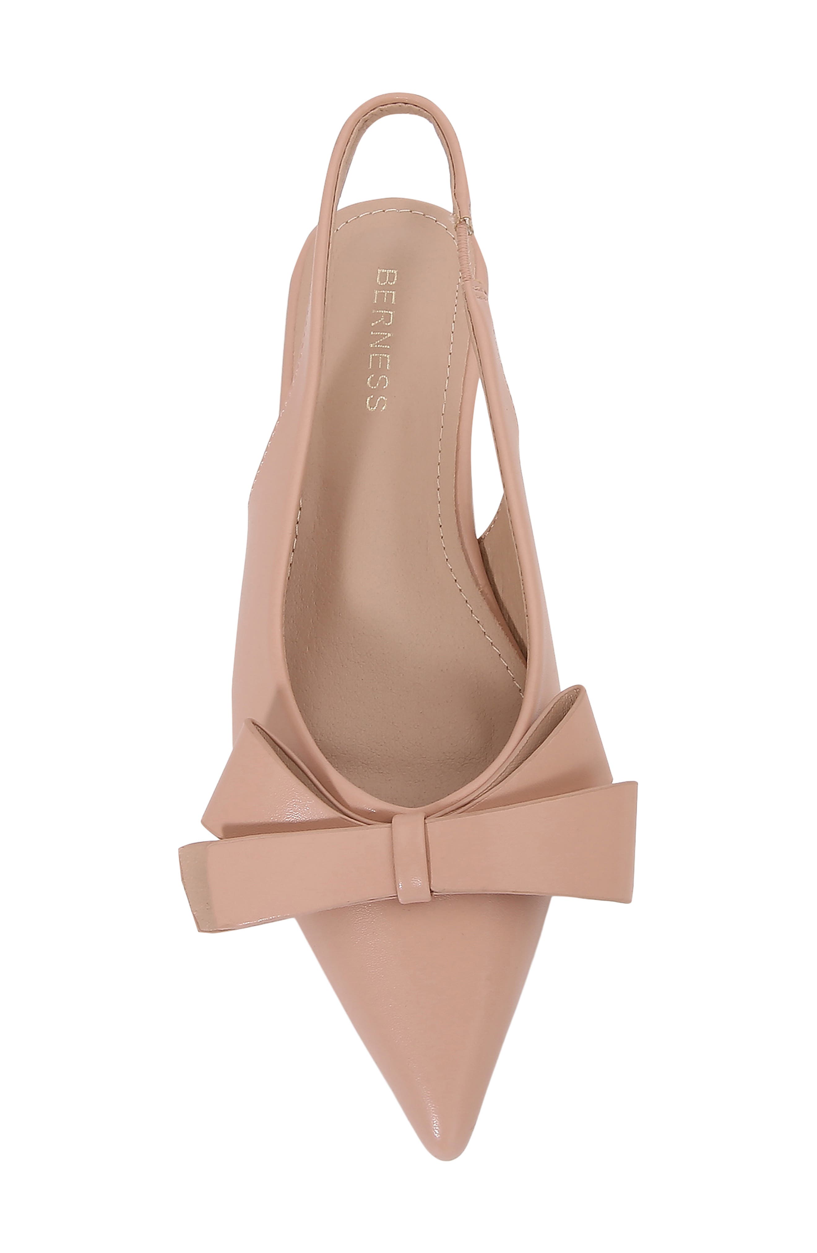 Cinnamon Bow Slingback Flat, Alternate, color, BEIGE