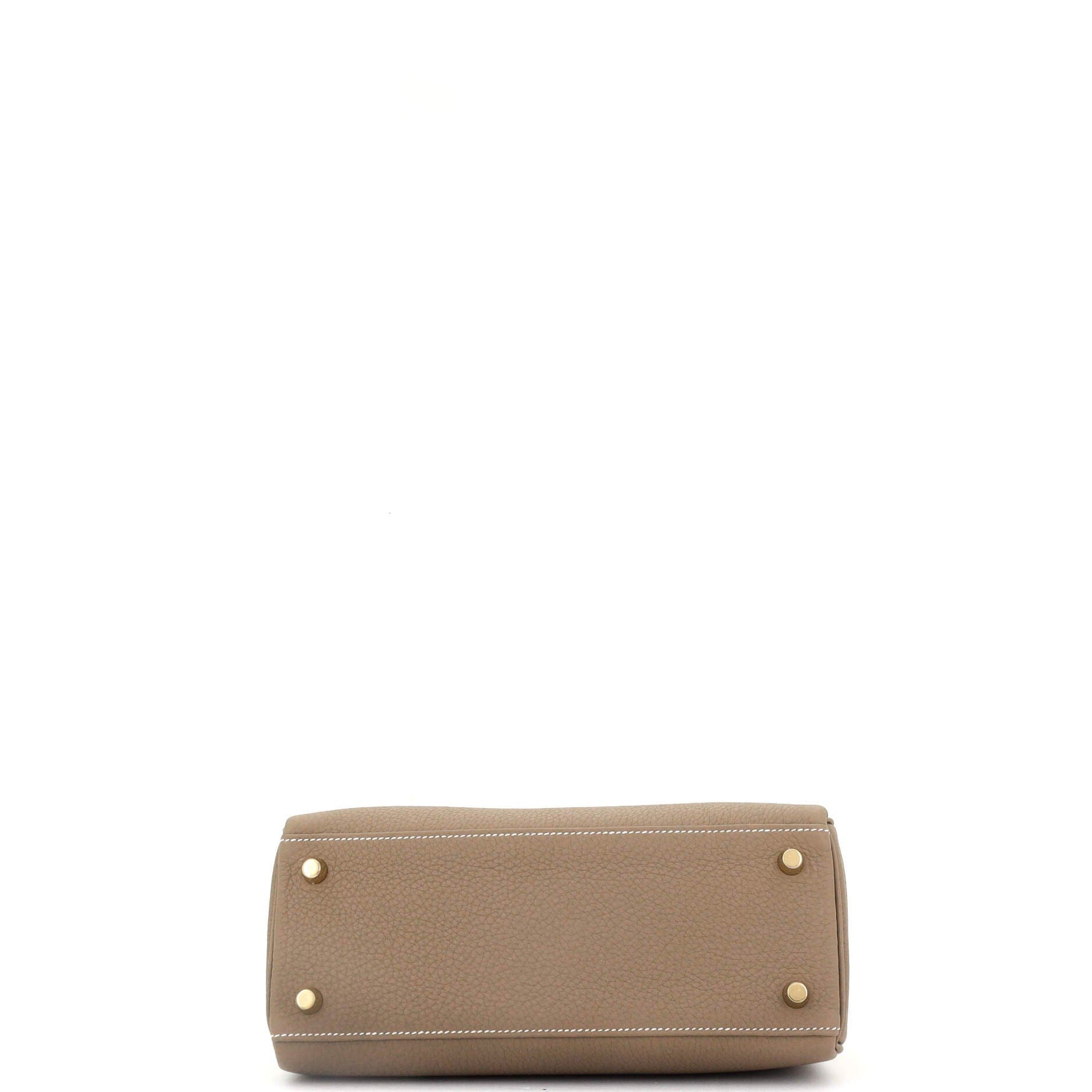 Pre-Owned Hermes Kelly Handbag Grey Togo with Gold Hardware 25, Alternate, color, 