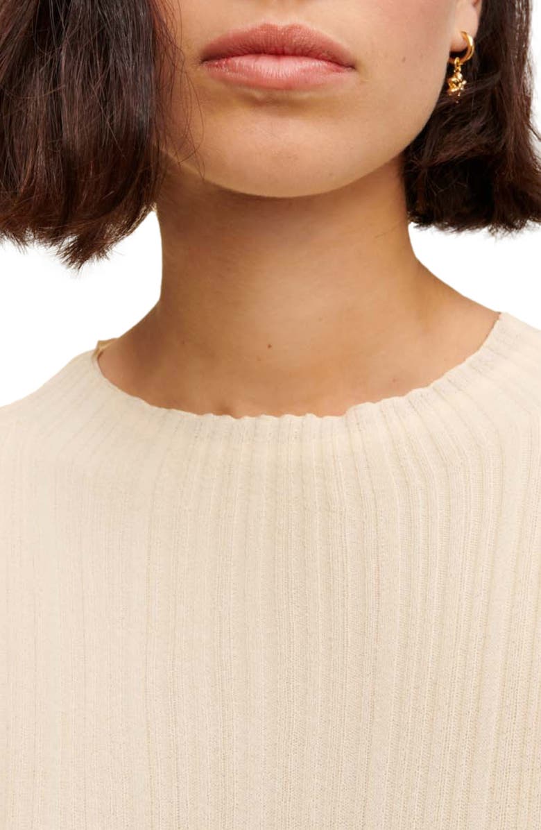 maje Rooly Maxi Sweater Dress, Alternate, color, Ecru