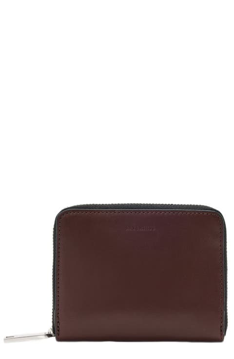 Lena Hex Leather Zip Wallet