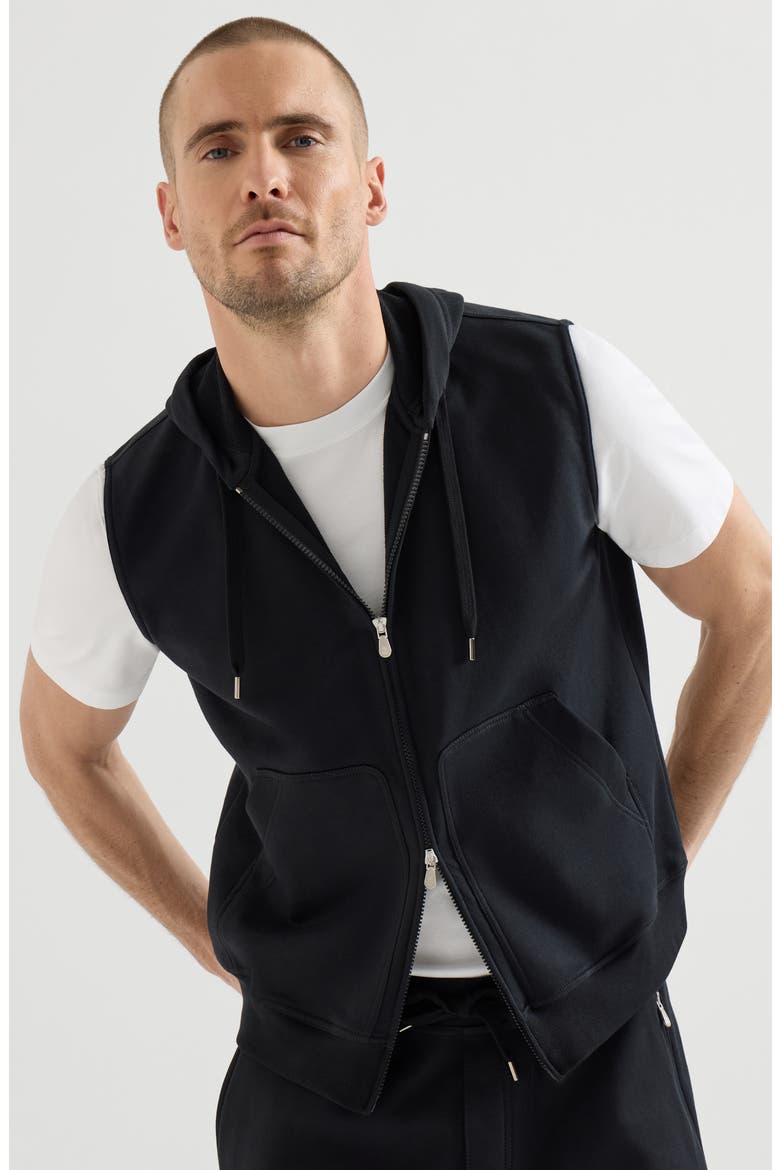 Sleeveless sweatshirt, Alternate, color, Black