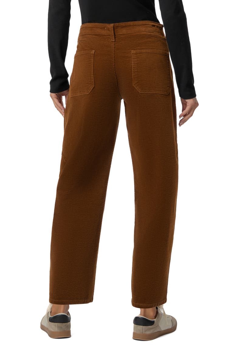 Ashley High Waist Corduroy Barrel Leg Pants, Alternate, color, NUTMEG