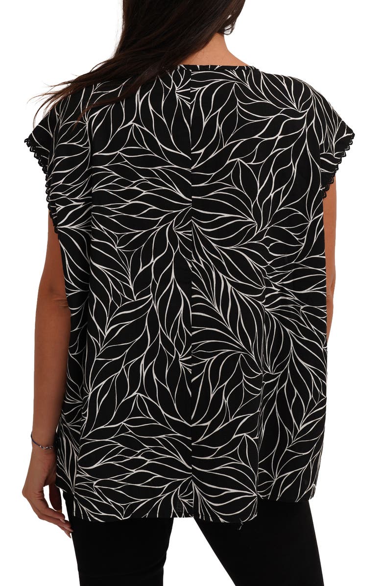 SUNNY LEIGH Tie Keyhole Cap Sleeve Top, Alternate, color, Blakely