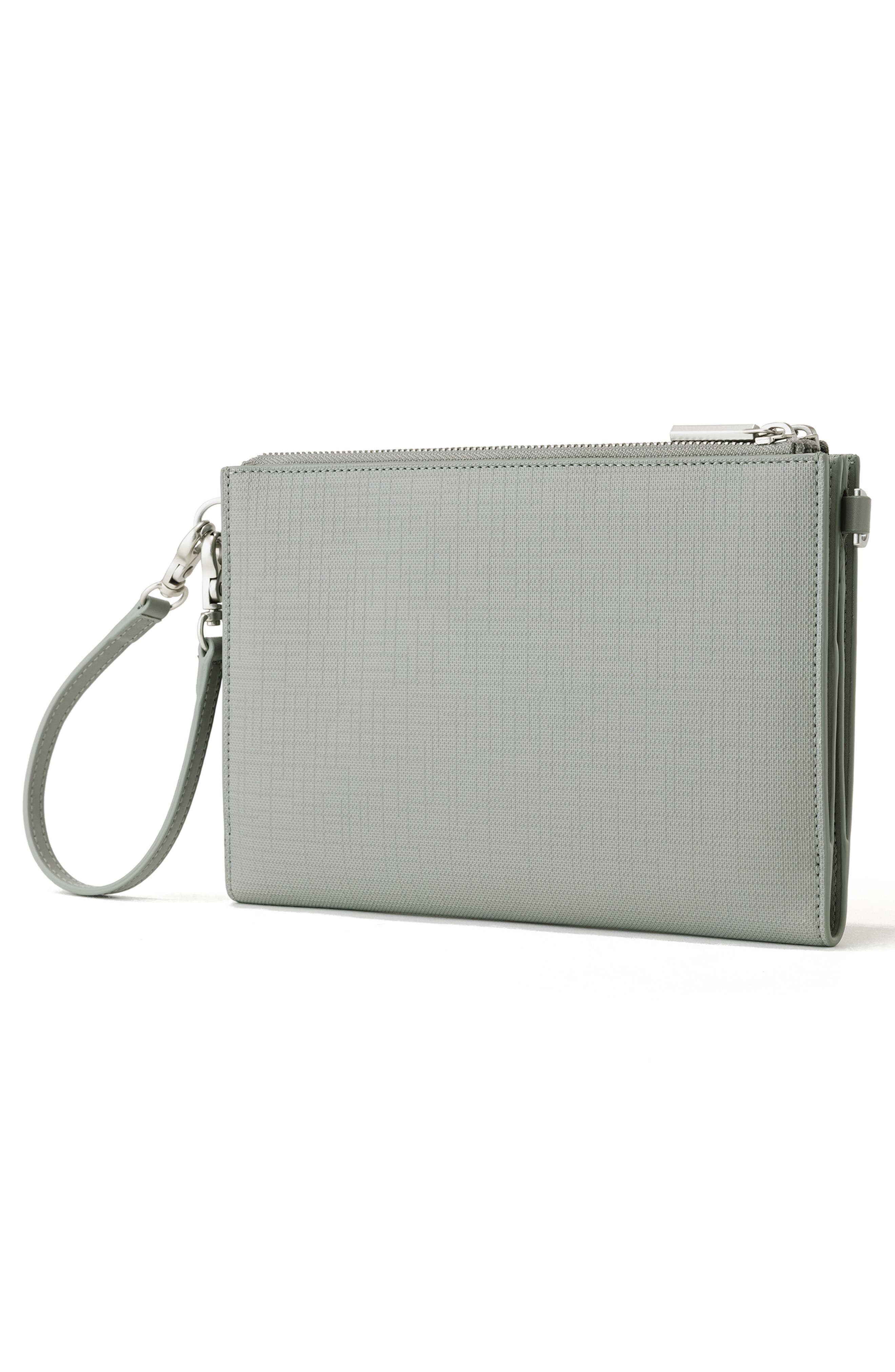 Essentials Coated Canvas Clutch/Wallet, Alternate, color, SAGE