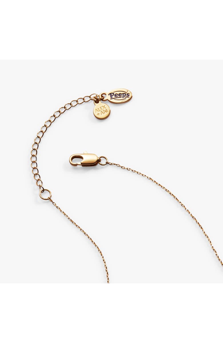 Alex and Ani Peeps<sup>®</sup> Pave Pink Bunny Pendant Necklace, Alternate, color, Pink