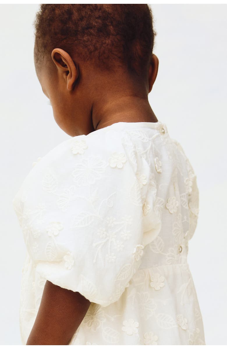 H&M Broderie Anglaise Romper Suit, Alternate, color, Cream