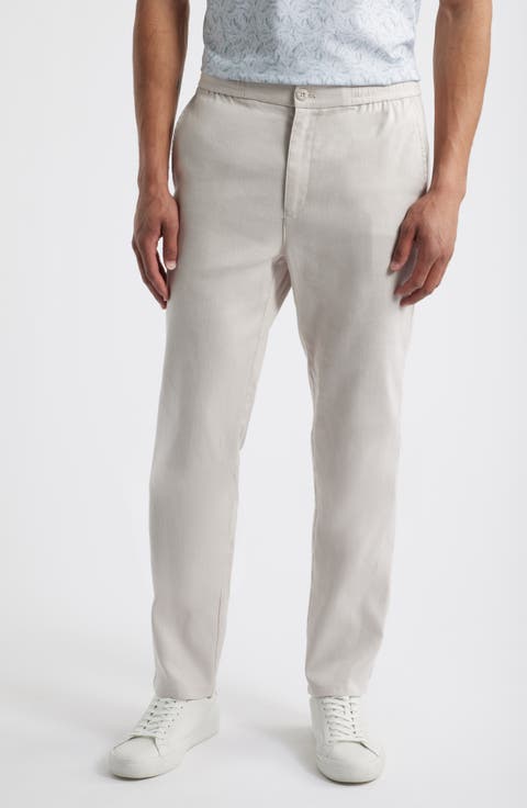 Tristan Stretch Linen & Cotton Drawstring Pants