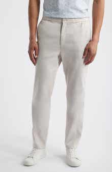 Bugatchi Tristan Stretch Linen & Cotton Drawstring Pants
