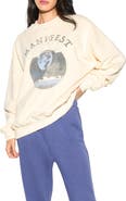Spiritual Gangster Moon Dunes Oversize Cotton Graphic Sweatshirt