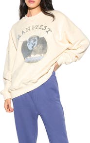 Spiritual Gangster Moon Dunes Oversize Cotton Graphic Sweatshirt