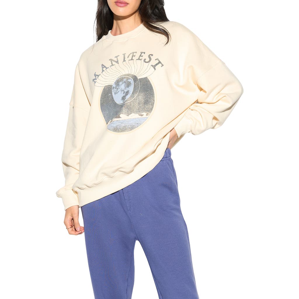 Spiritual Gangster Moon Dunes Oversize Cotton Graphic Sweatshirt In Neutral