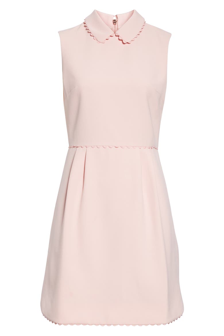 Ezzy Scalloped Detail Dress, Alternate, color, DUSKY PINK