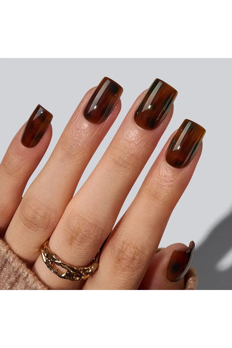 Soft Gel Nail Tips SOFTCOATTIPS Tortoiseshell Collection, Alternate, color, Short Square