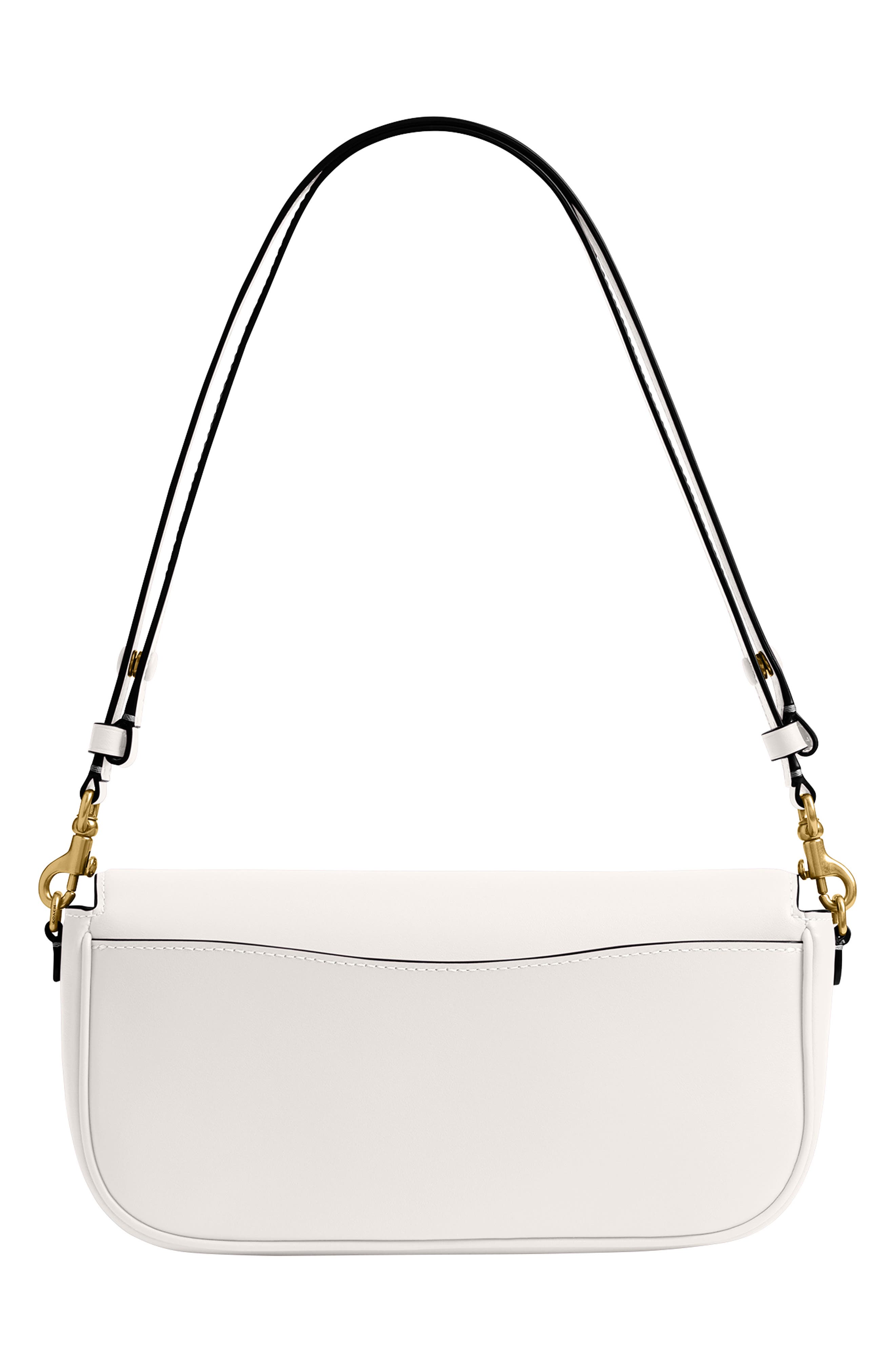 COACH Brook Refined Calf Leather Flap Chain Bag, Alternate, color, B4/ Chalk