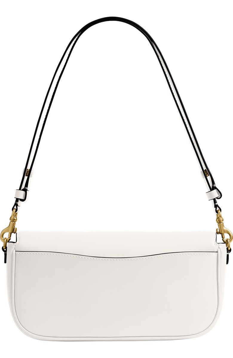COACH Brook Refined Calf Leather Flap Chain Bag, Alternate, color, B4/ Chalk